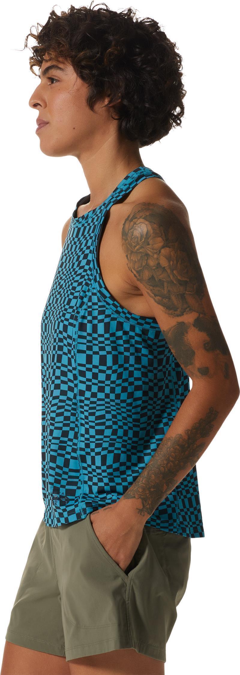 Crater Lake Tank - Womens - Teton Blue Checks Print 3