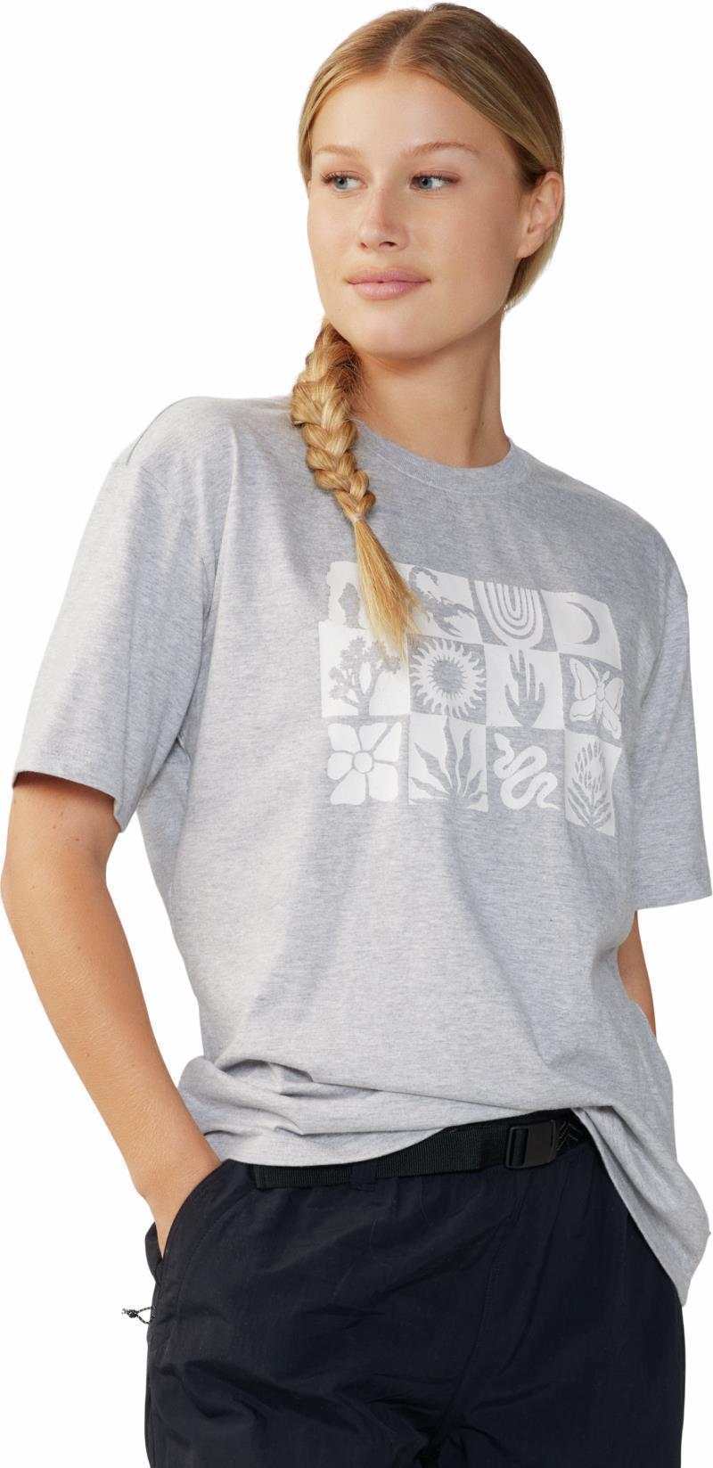 Desert Check Boxy SS - Womens - Hardwear Grey Heather 3