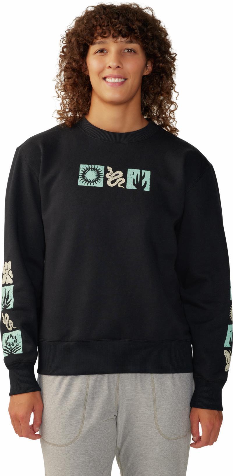 Desert Check Pullover Crew - Womens - Black 1