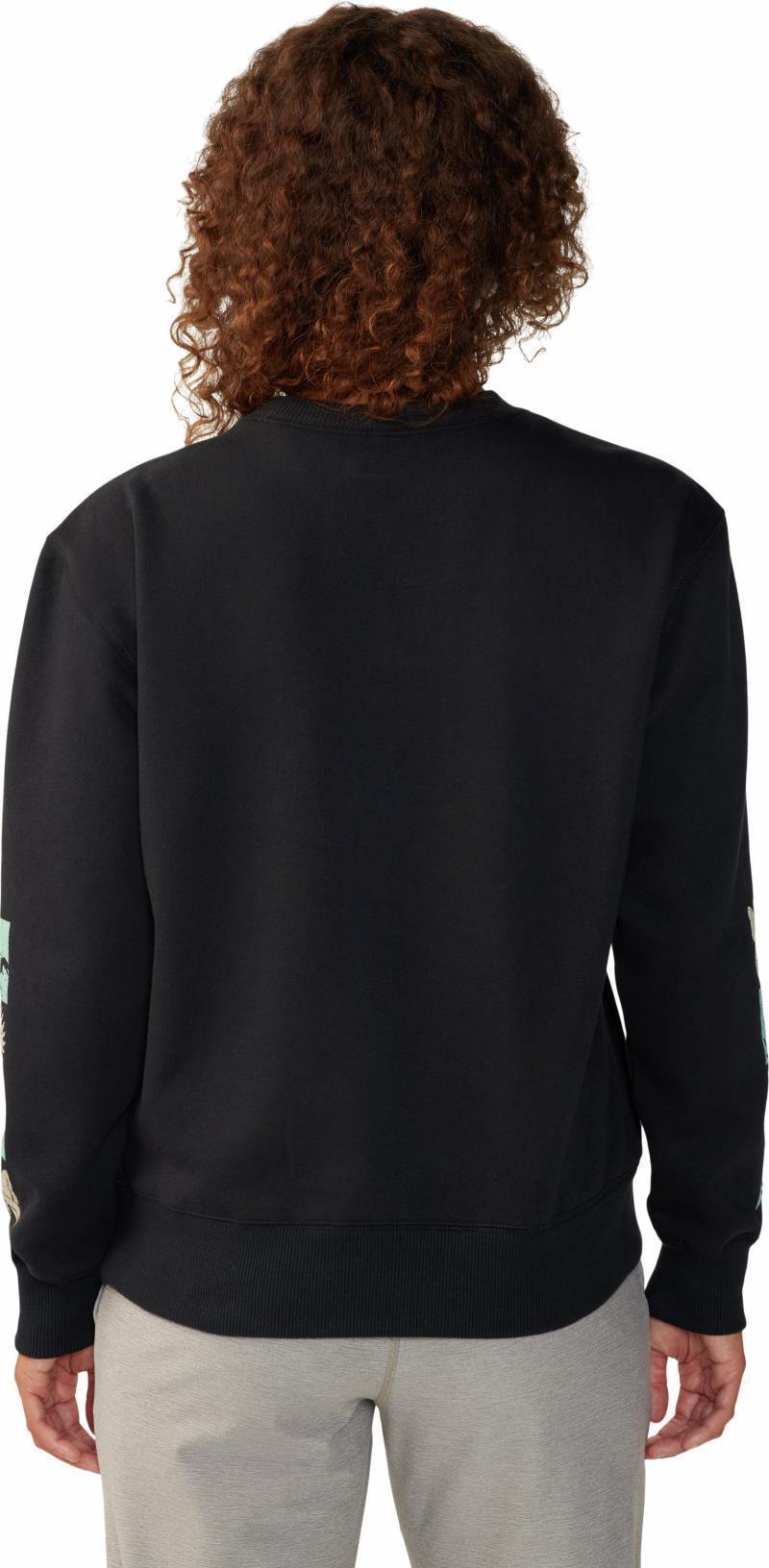 Desert Check Pullover Crew - Womens - Black 2