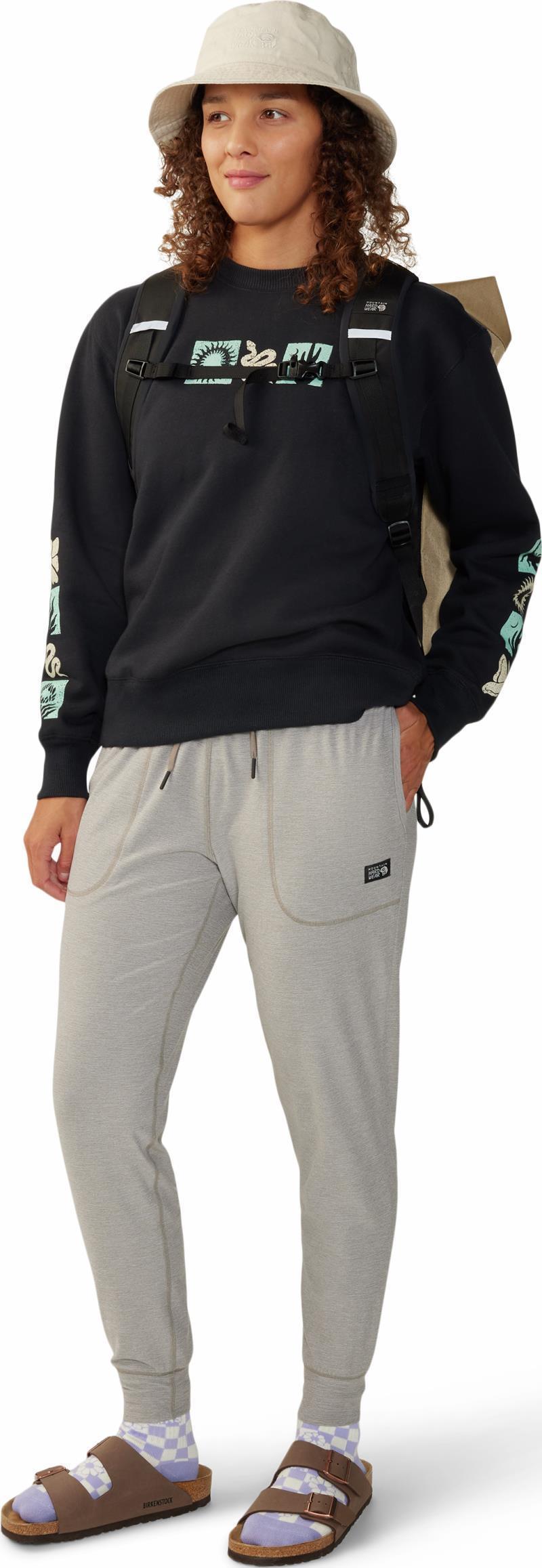 Desert Check Pullover Crew - Womens - Black 3