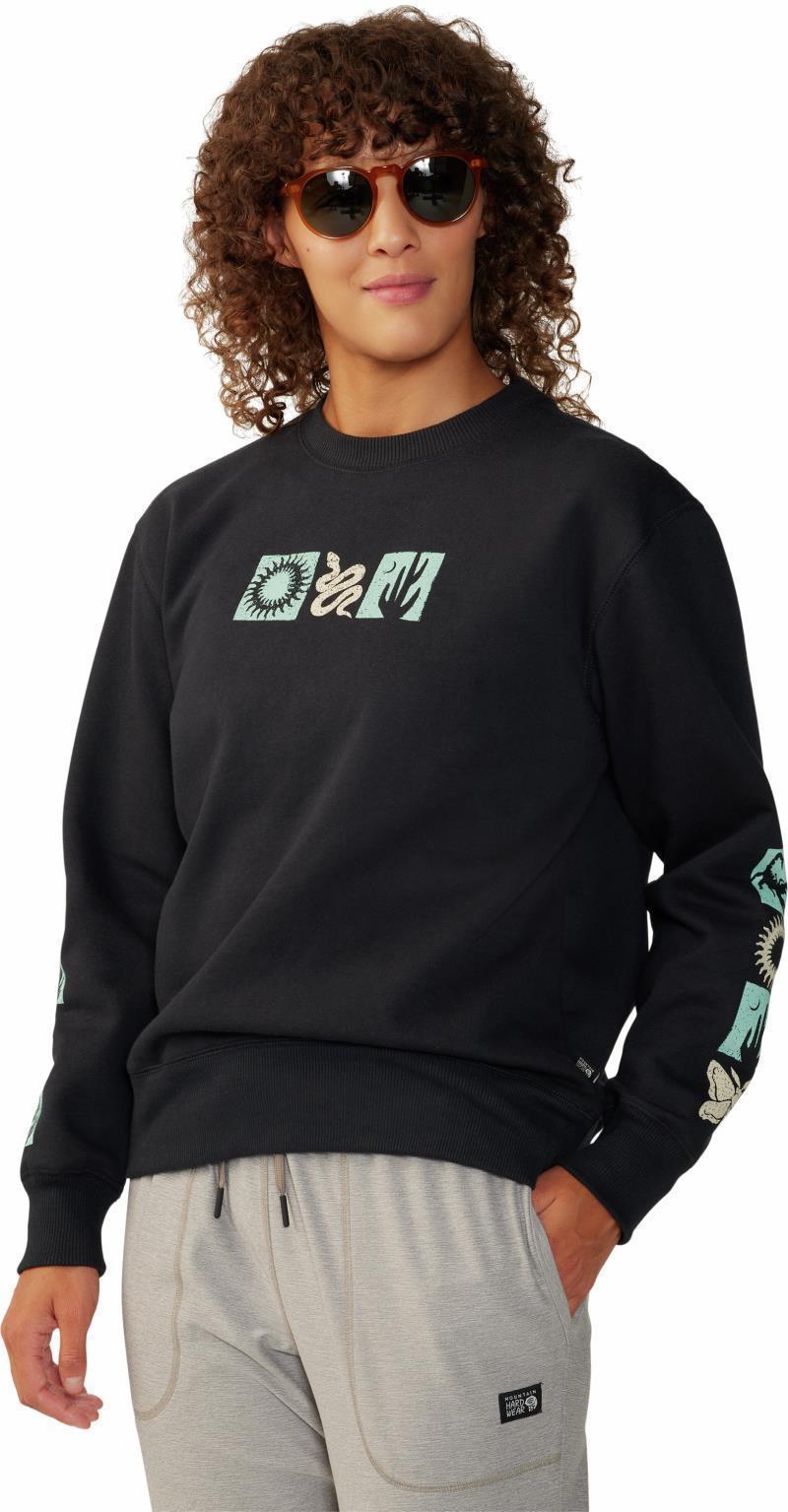 Desert Check Pullover Crew - Womens - Black 4