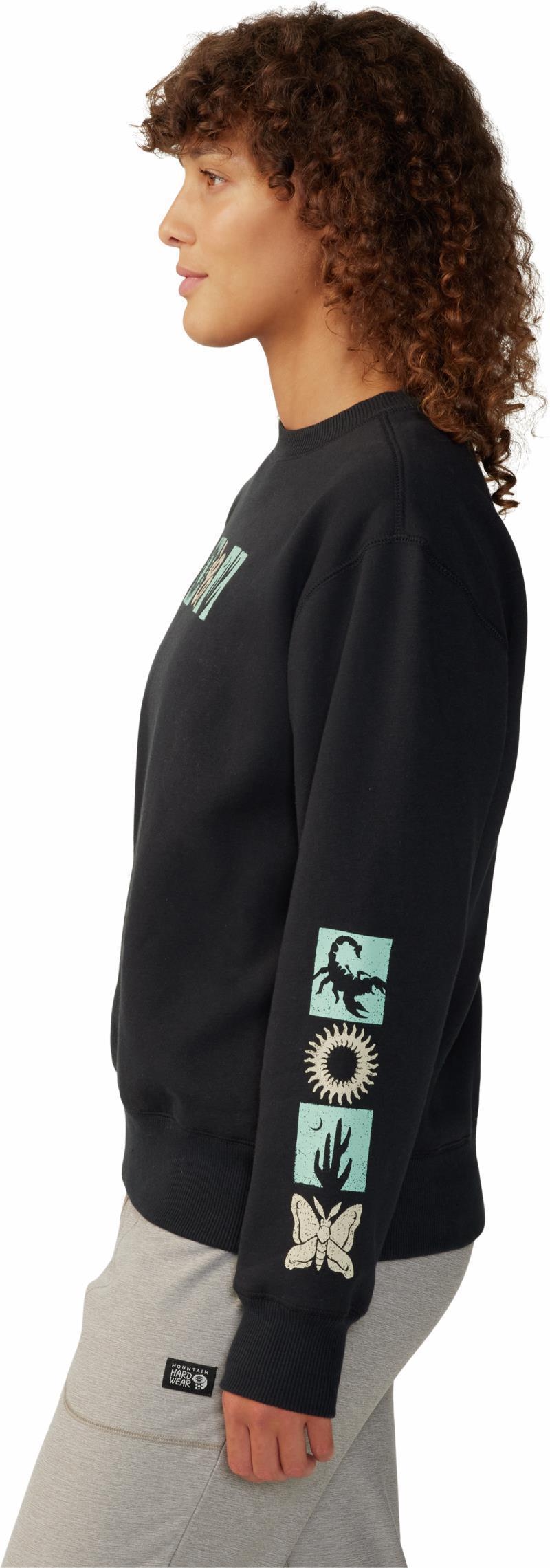 Desert Check Pullover Crew - Womens - Black 7