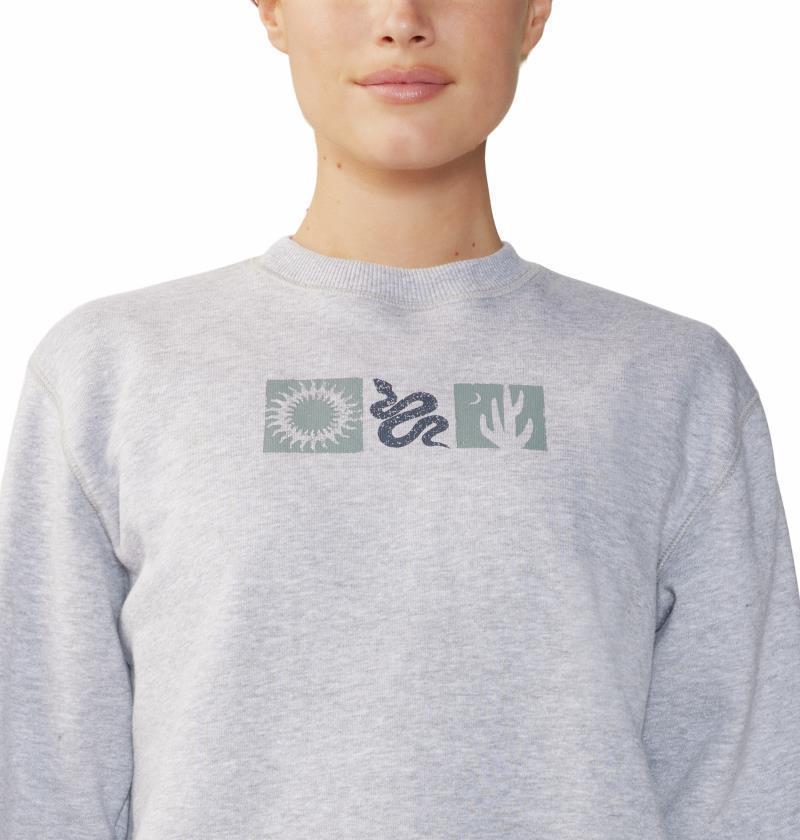 Desert Check Pullover Crew - Womens - Hardwear Grey Heather 4