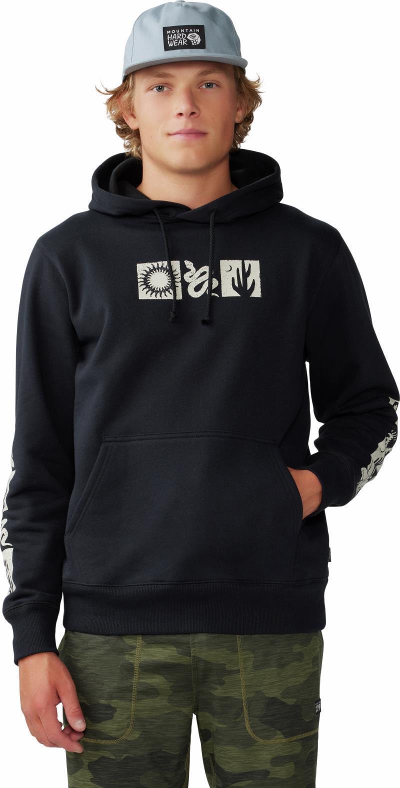 Desert Check Pullover Hoody - Mens - Black 1