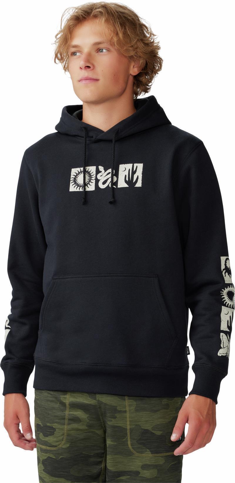 Desert Check Pullover Hoody - Mens - Black 3