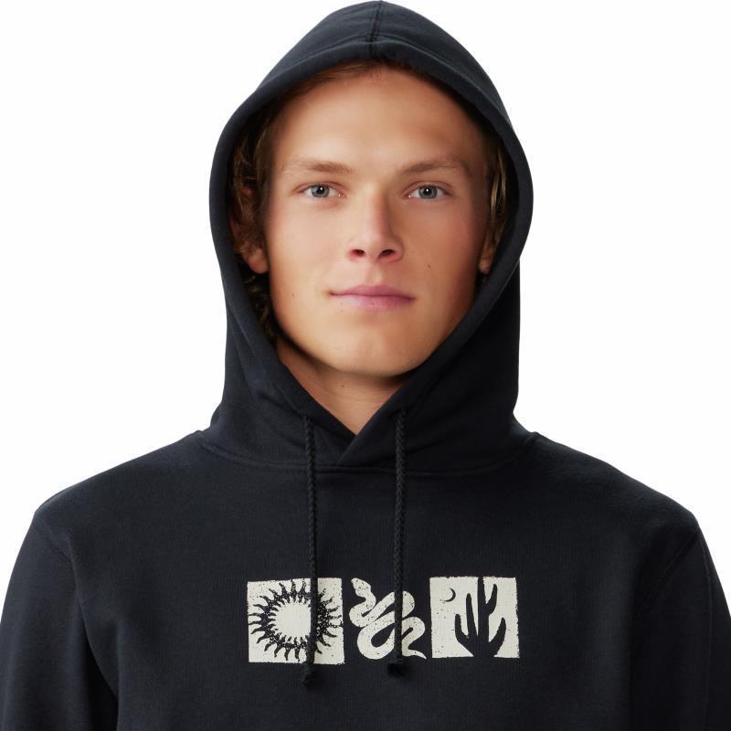 Desert Check Pullover Hoody - Mens - Black 5