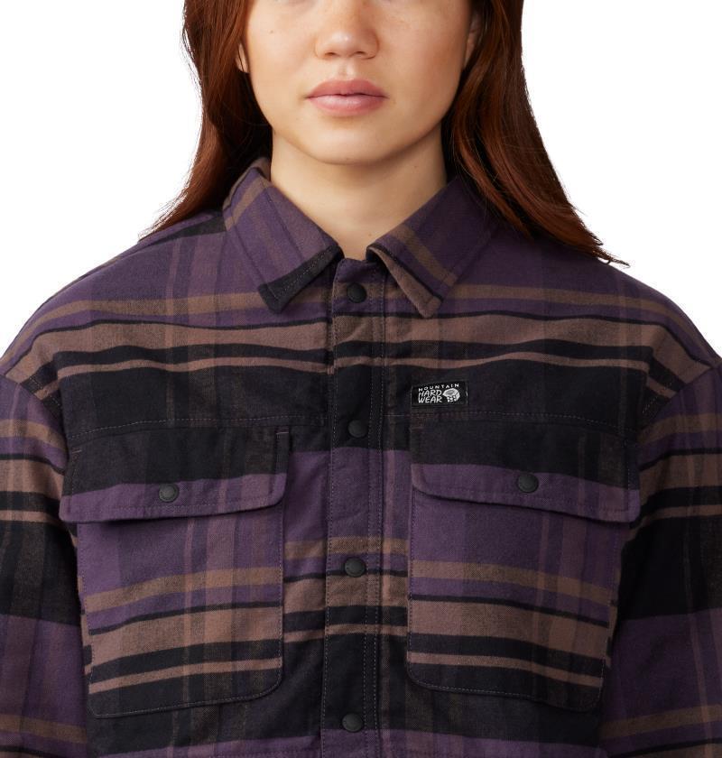 Dolores Insulated Flannel Shacket - Womens - Blurple 5