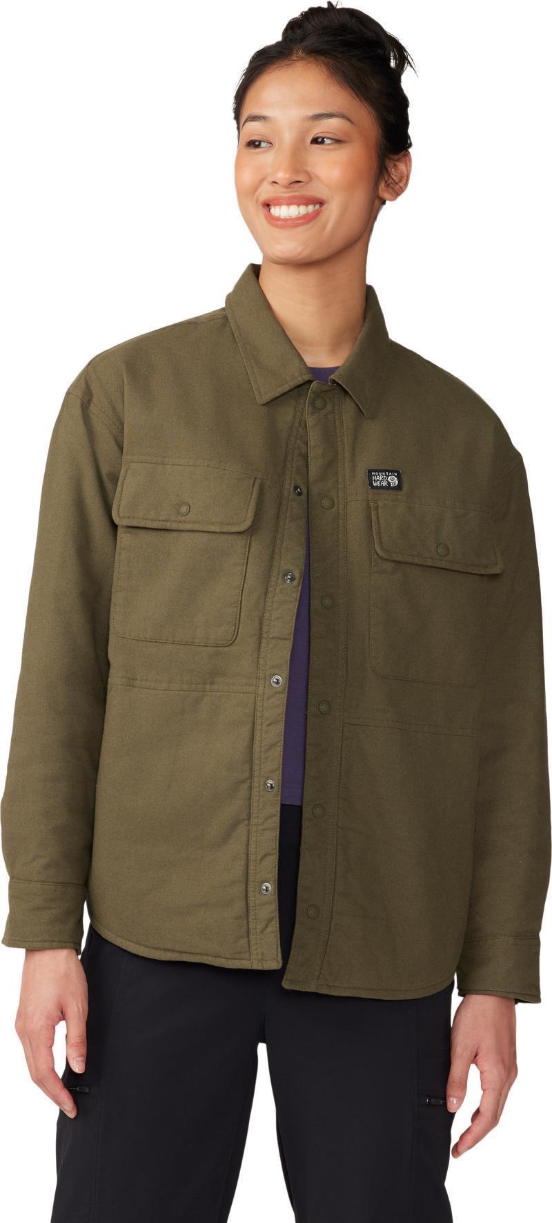 Dolores Insulated Flannel Shacket - Womens - Dark Pine 3