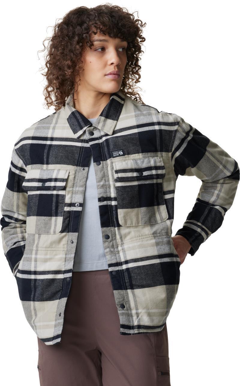 Dolores Insulated Flannel Shacket - Womens - Oyster Shell 3