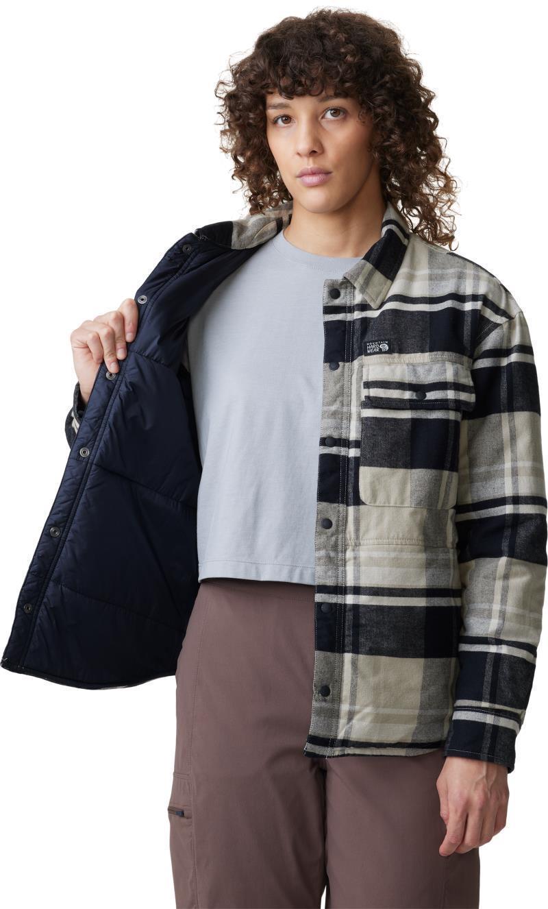 Dolores Insulated Flannel Shacket - Womens - Oyster Shell 6