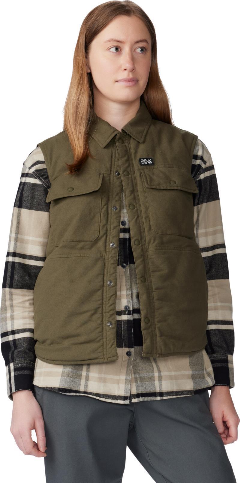 Dolores Insulated Flannel Vest - Womens - Dark Pine 2