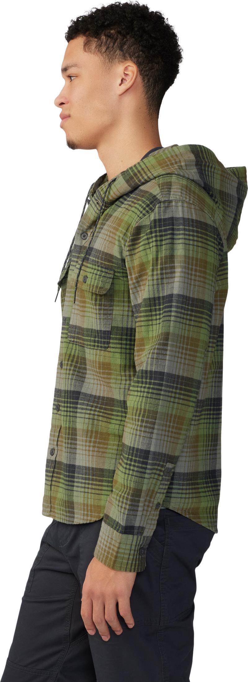 Dusk Creek LS Hooded Shirt - Mens - Combat Green Glass House Plaid 4