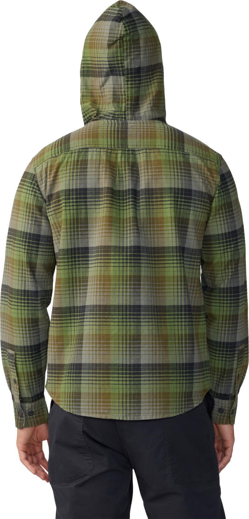Dusk Creek LS Hooded Shirt - Mens - Combat Green Glass House Plaid 5