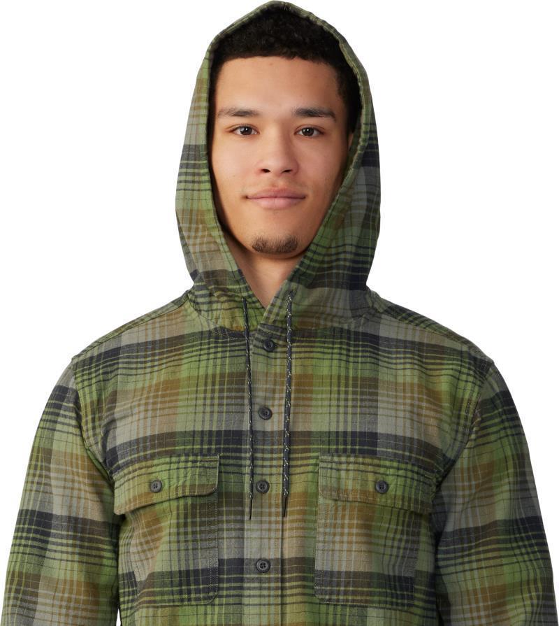 Dusk Creek LS Hooded Shirt - Mens - Combat Green Glass House Plaid 6