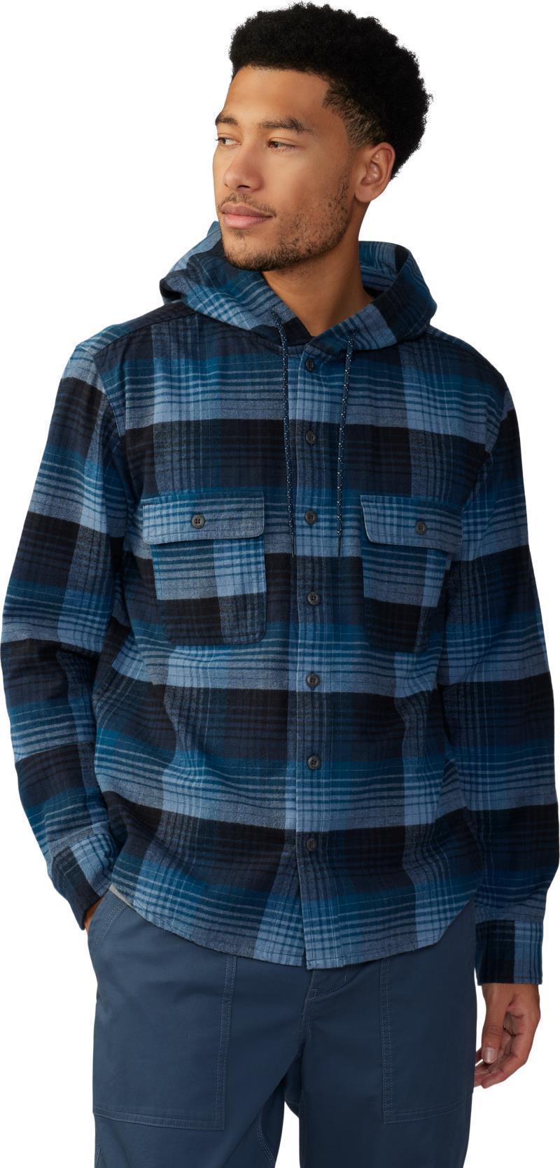 Dusk Creek LS Hooded Shirt - Mens - Hardwear Navy Glass House Plaid 1