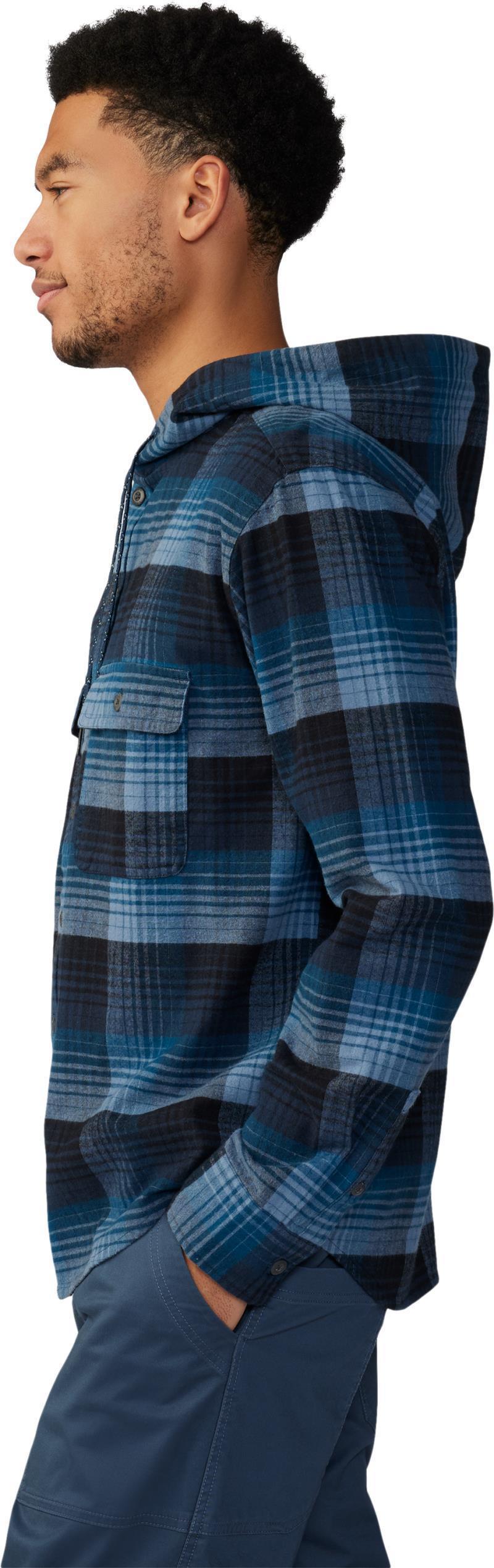Dusk Creek LS Hooded Shirt - Mens - Hardwear Navy Glass House Plaid 3