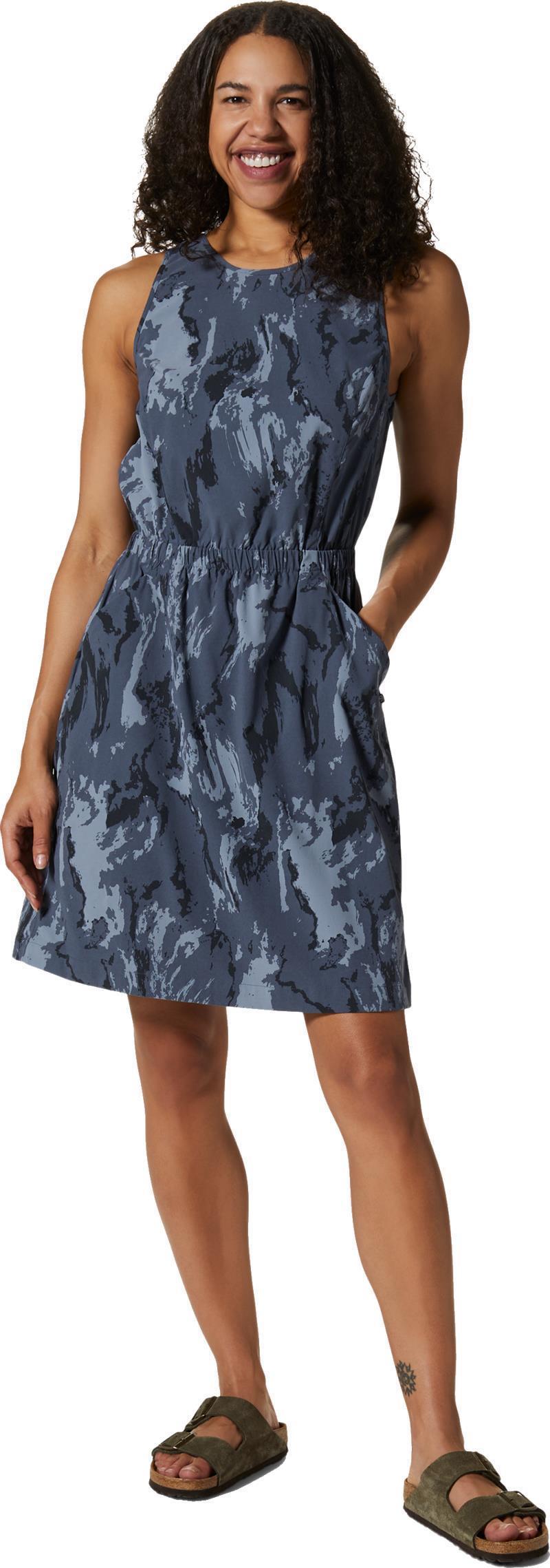 Dynama/2 Tank Dress - Blue Slate Crag Camo Print 1