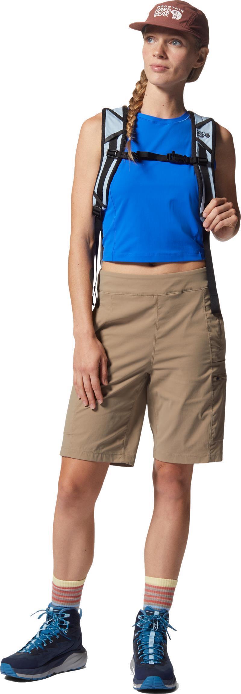 Dynama High Rise Bermuda Shorts, 9" Inseam - Womens - Khaki 6