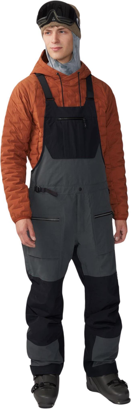 First Tracks Bib, Reg - Mens - Volcanic / Black 1