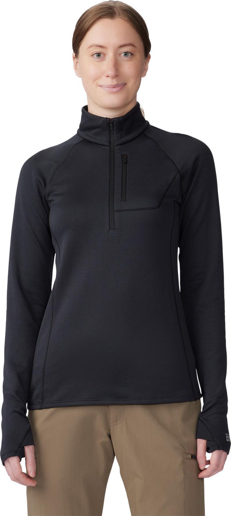 Glacial Trail Half Zip - Womens - Black 1
