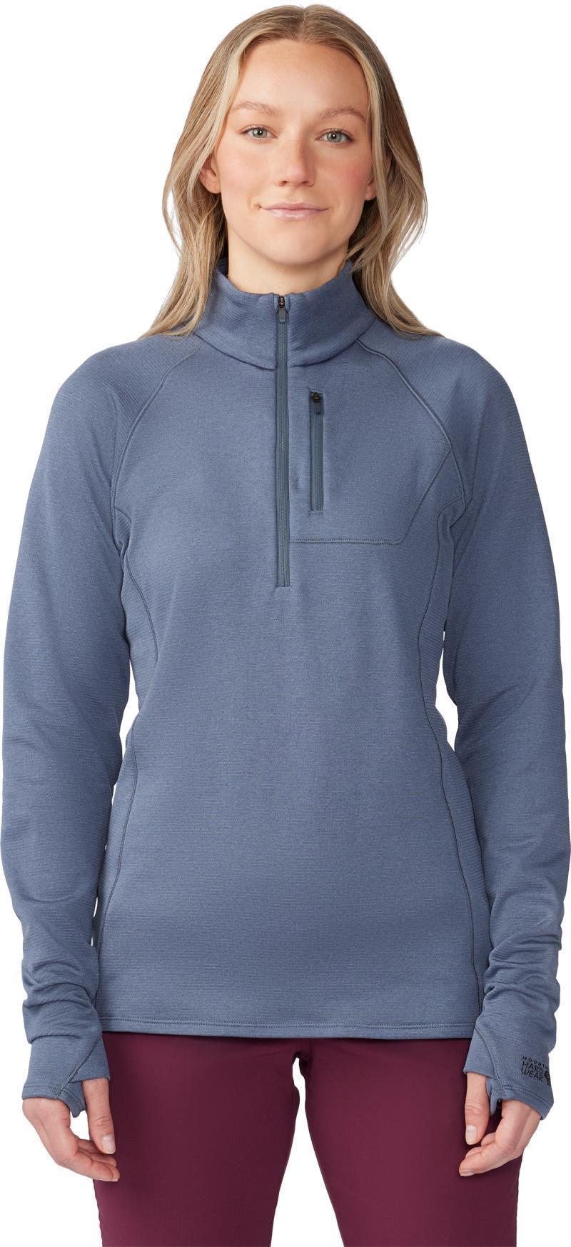 Glacial Trail Half Zip - Womens - Blue Slate 1