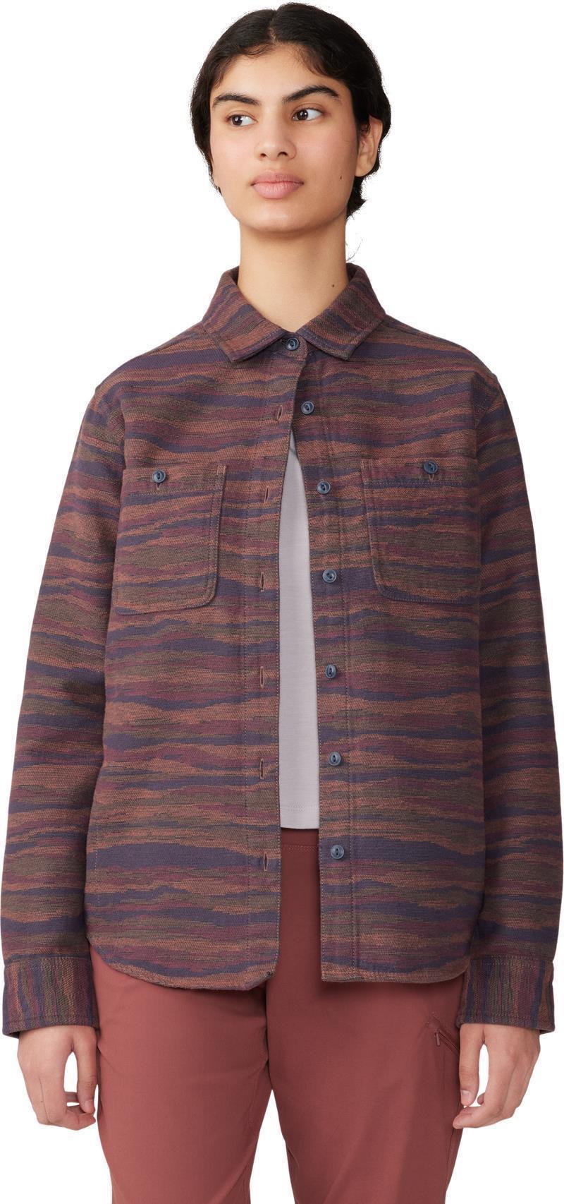 Granite Peak LS Flannel Shirt - Womens - Clay Earth Landscape Jacquard 5