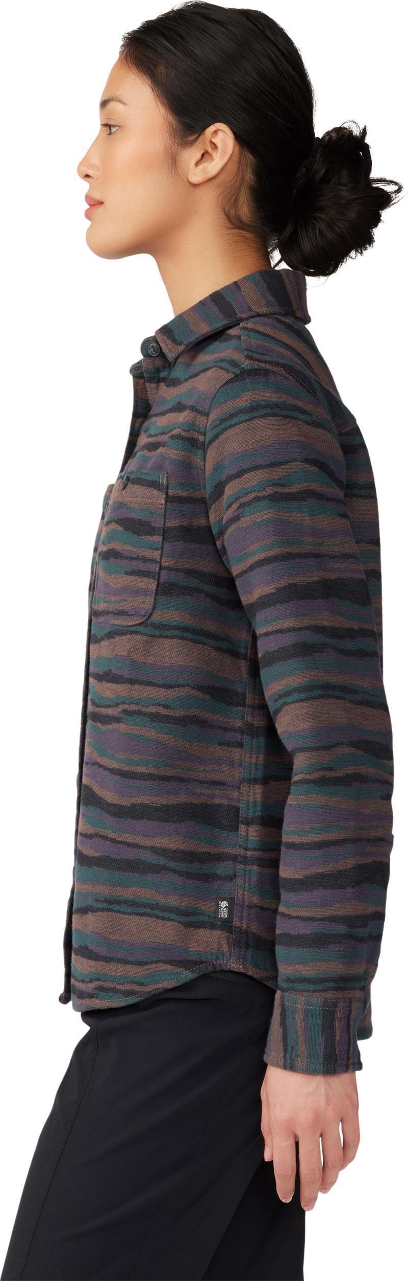 Granite Peak LS Flannel Shirt - Womens - Dark Marsh Landscape Jacquard 3