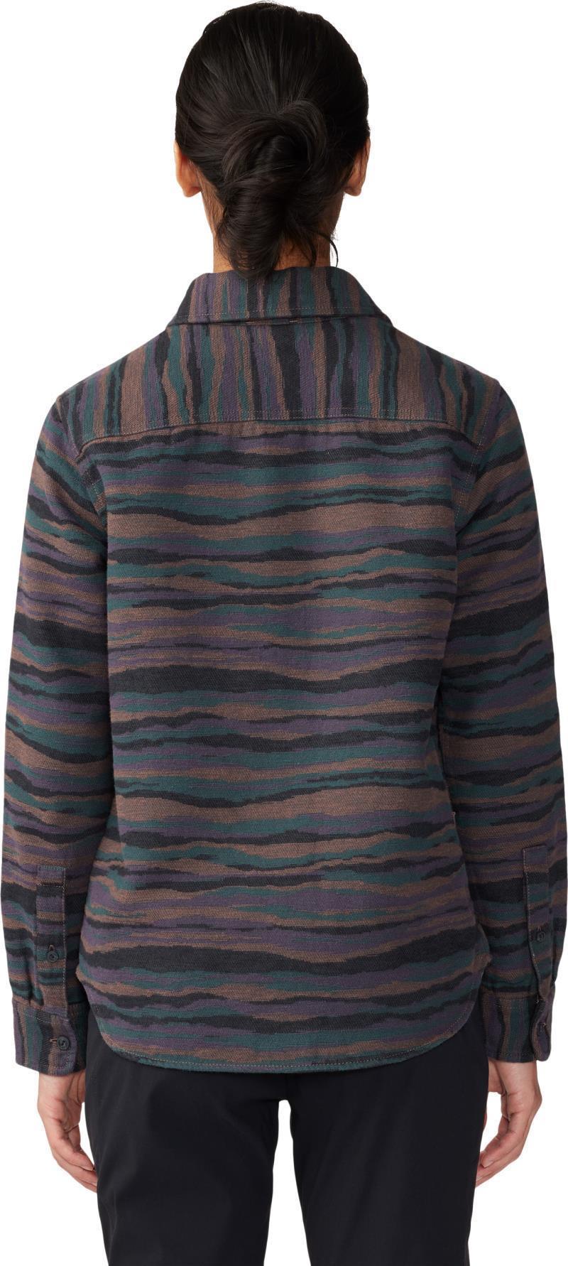 Granite Peak LS Flannel Shirt - Womens - Dark Marsh Landscape Jacquard 4