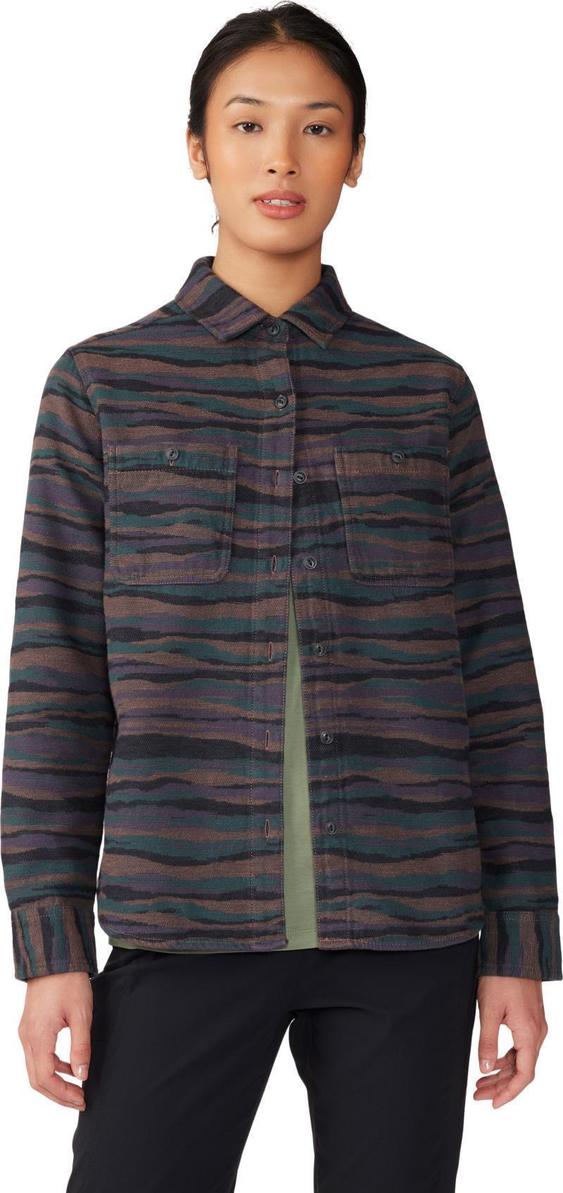 Granite Peak LS Flannel Shirt - Womens - Dark Marsh Landscape Jacquard 5