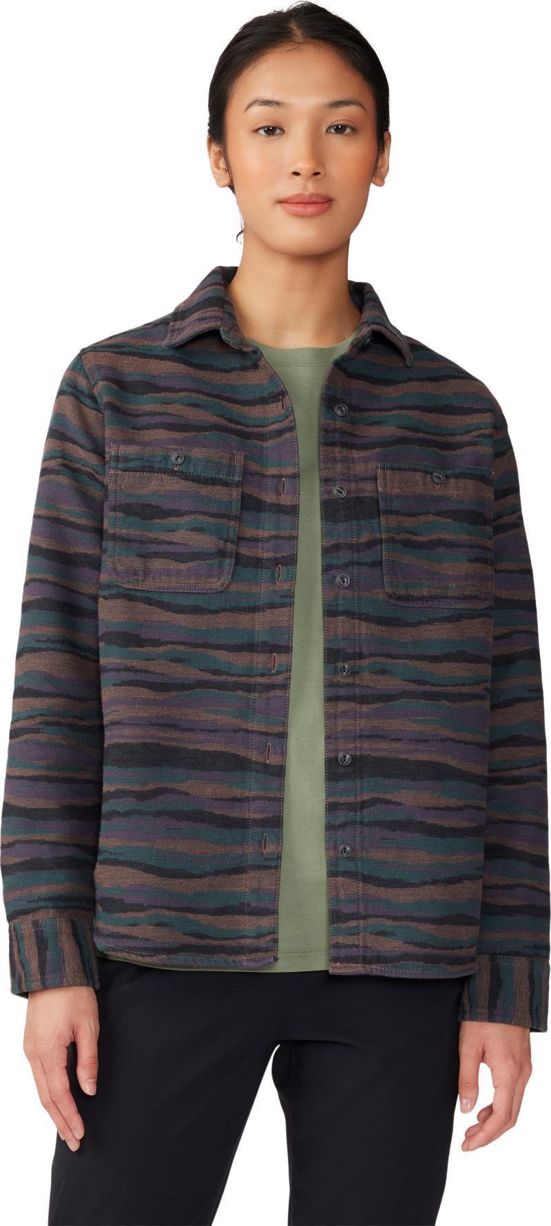 Granite Peak LS Flannel Shirt - Womens - Dark Marsh Landscape Jacquard 6