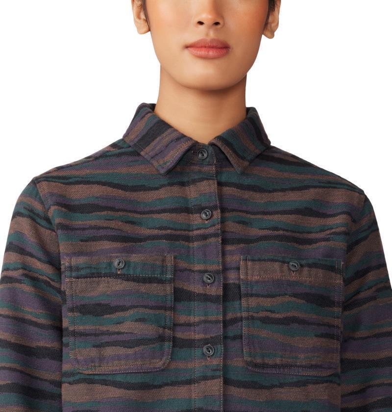 Granite Peak LS Flannel Shirt - Womens - Dark Marsh Landscape Jacquard 7