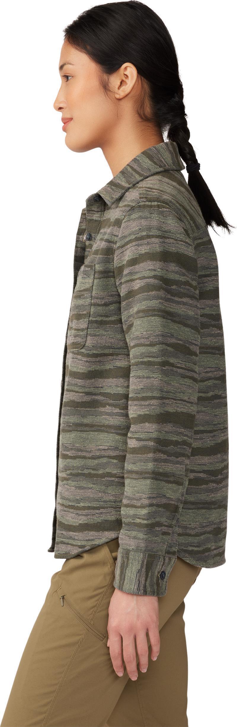 Granite Peak LS Flannel Shirt - Womens - Stone Green Landscape Jacquard 3