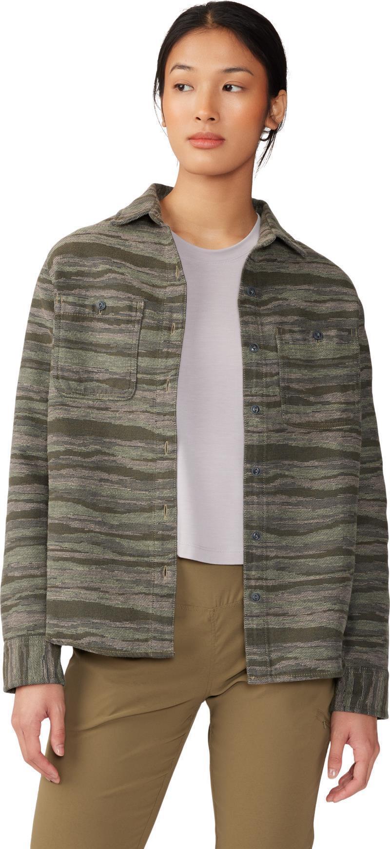 Granite Peak LS Flannel Shirt - Womens - Stone Green Landscape Jacquard 6