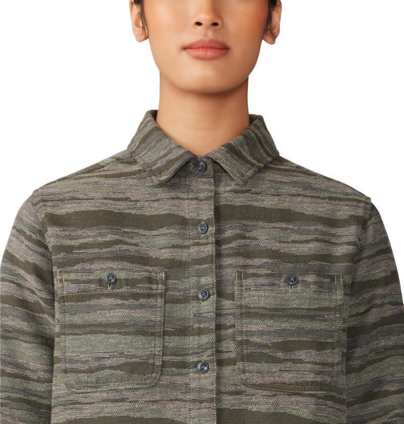 Granite Peak LS Flannel Shirt - Womens - Stone Green Landscape Jacquard 7