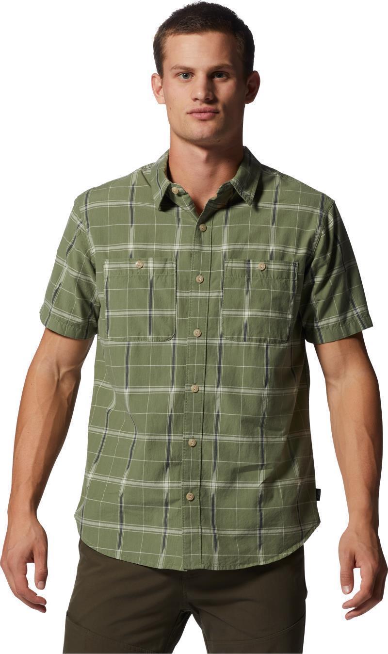 Grove Hide Out SS Shirt - Mens - Field Windowpane Ikat 1