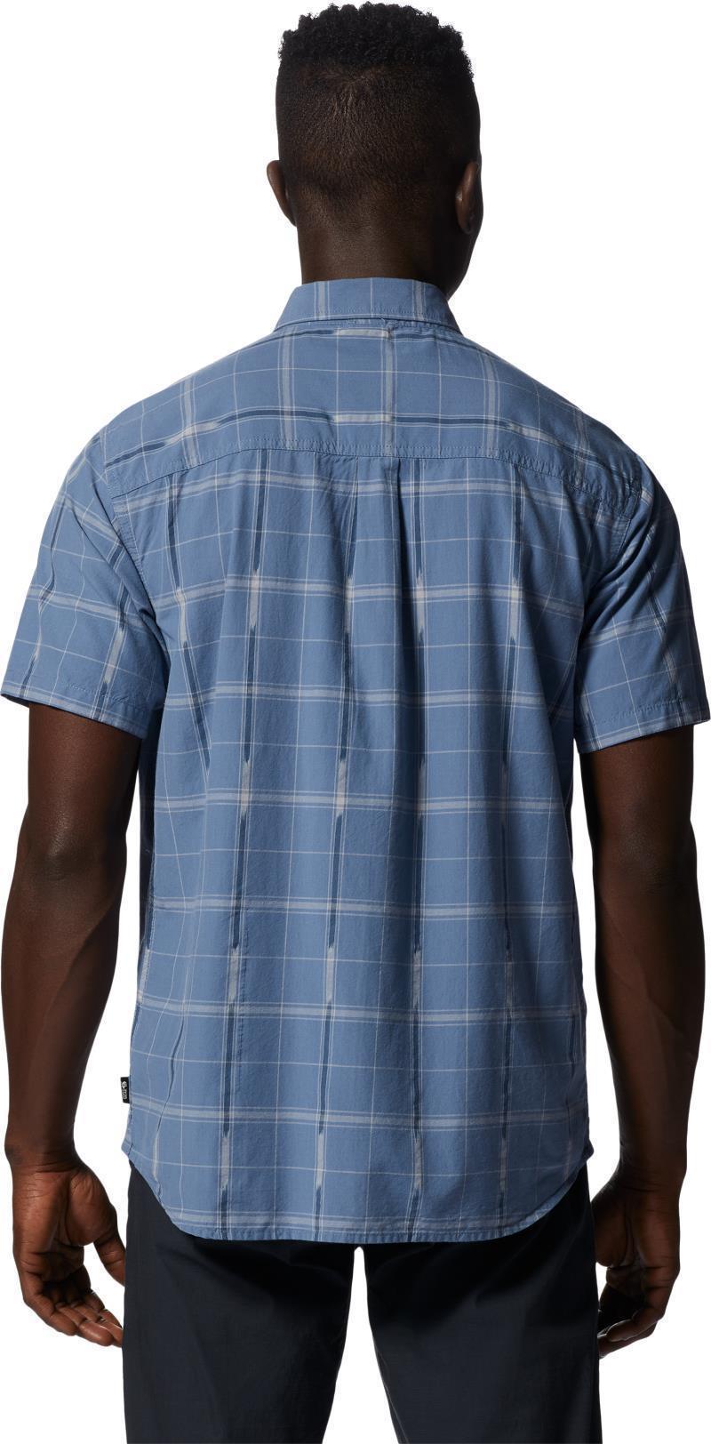 Grove Hide Out SS Shirt - Mens - Light Zinc Windowpane Ikat 2