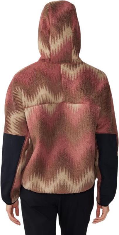 HiCamp Fleece Printed Hoody - Womens - Clay Earth Zig Zag Print 2