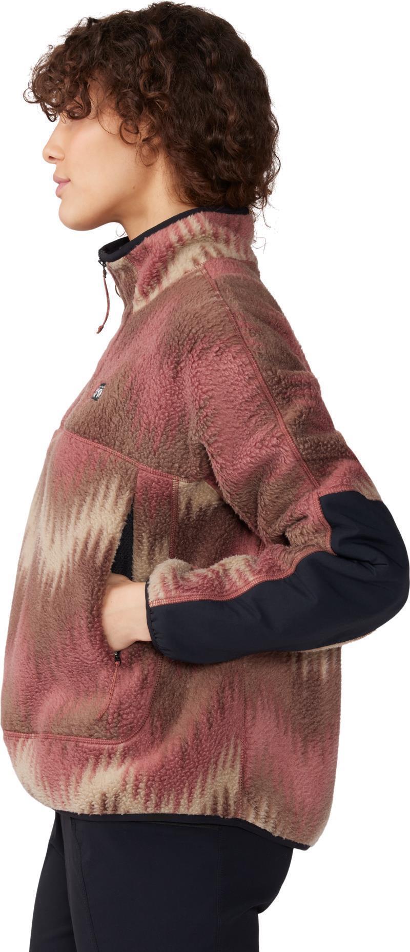 HiCamp Fleece Printed Pullover - Womens - Clay Earth Zig Zag Print 5