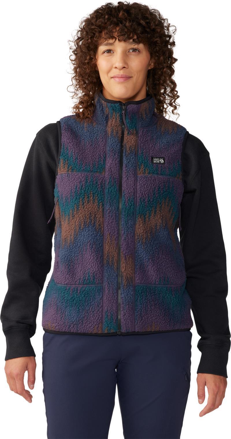 HiCamp Fleece Printed Vest - Womens - Blurple Zig Zag Print 5