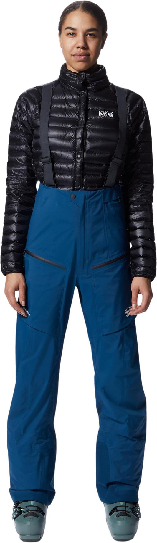 High Exposure GTX C-Knit Bib, Reg - Womens - Dark Caspian 1