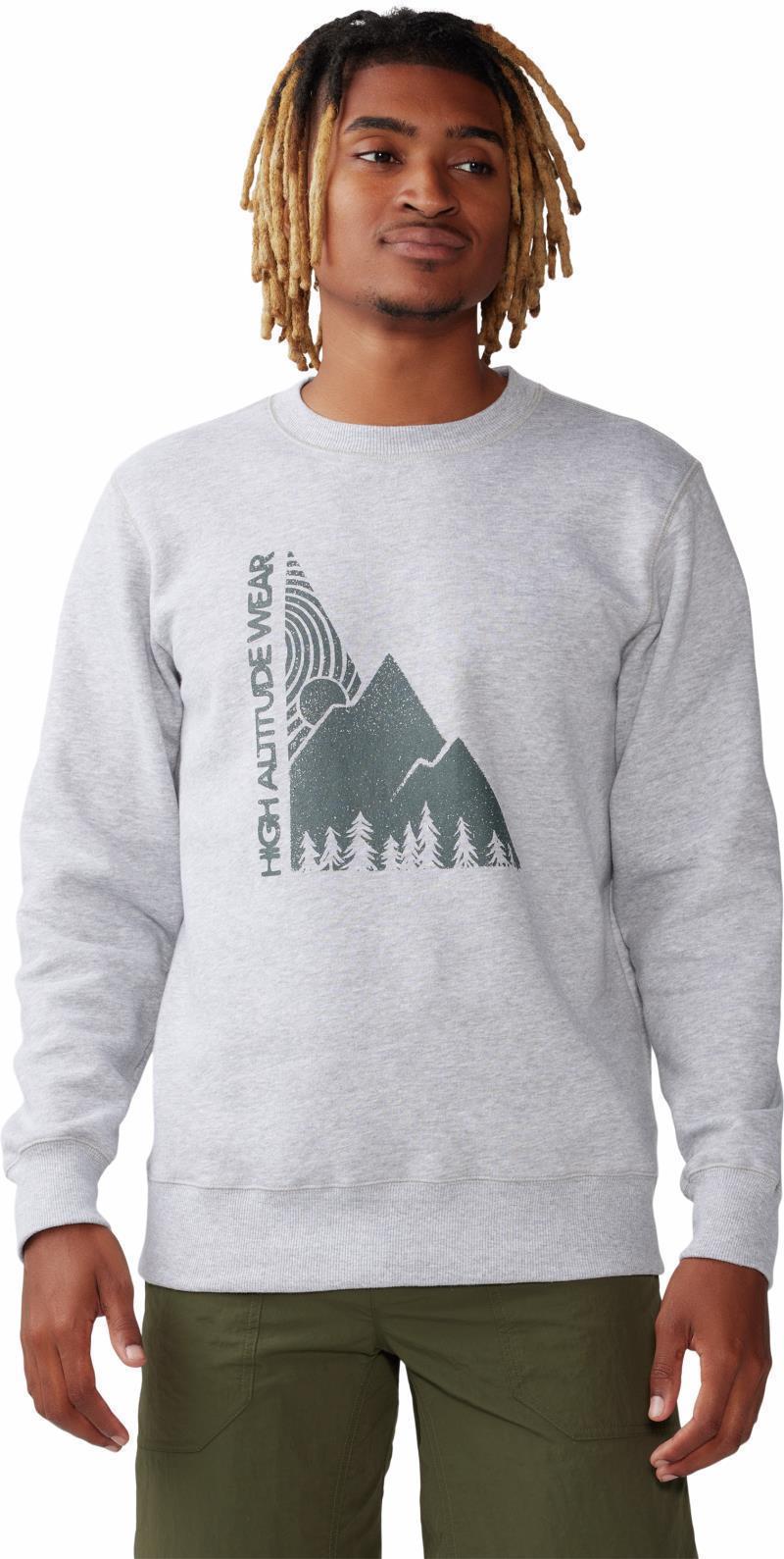 Jagged Peak Pullover Crew - Mens - Hardwear Grey Heather 1
