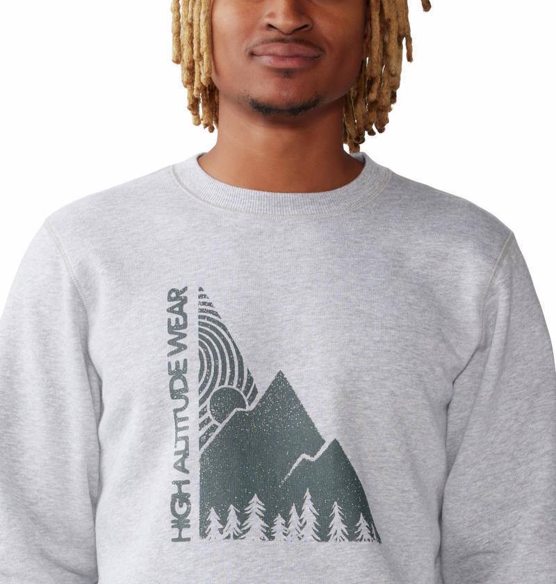 Jagged Peak Pullover Crew - Mens - Hardwear Grey Heather 4