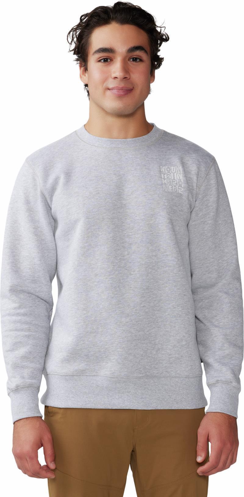MHW Abstract Type Pullover Crew - Mens - Hardwear Grey Heather 1