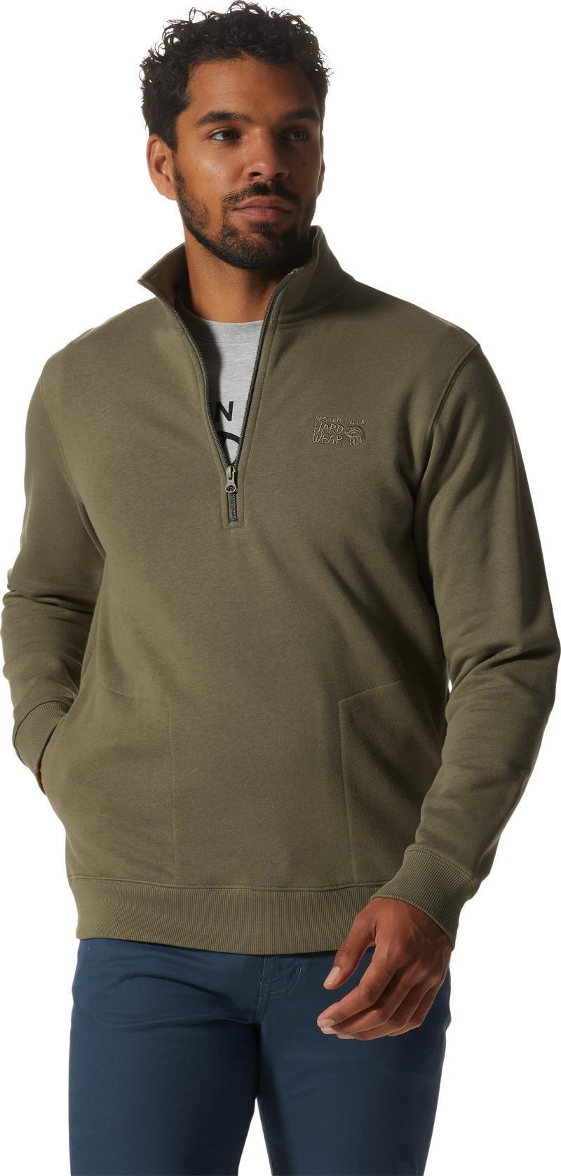 MHW Logo Half Zip - Mens - Stone Green 2