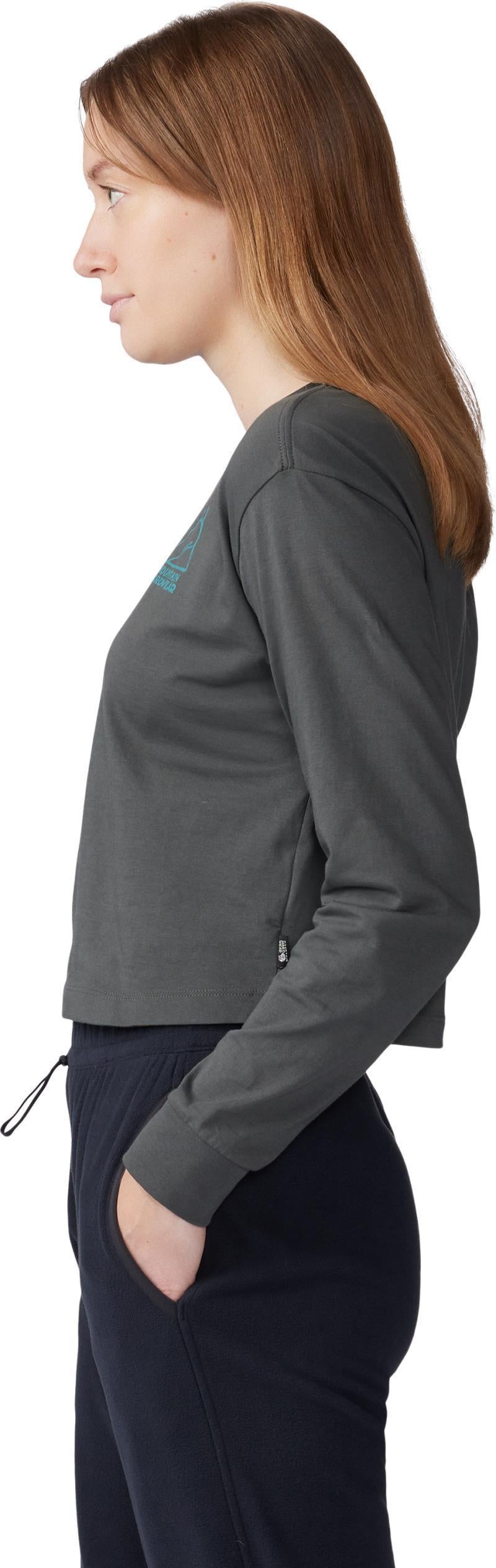 MHW Mountain Boxy Crop LS - Womens - Volcanic 3