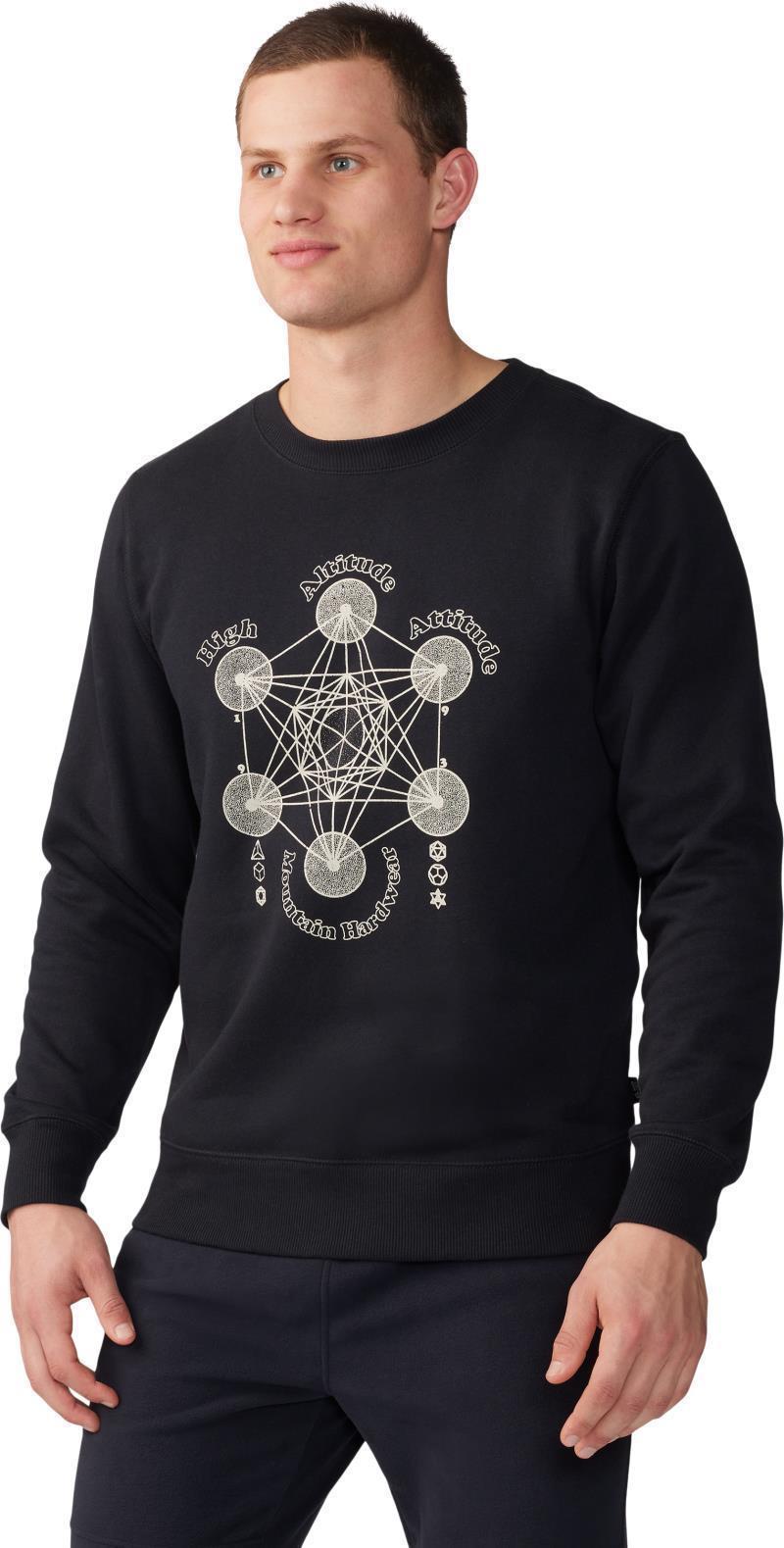 Metatrons Cube Pullover Crew - Mens - Black 2