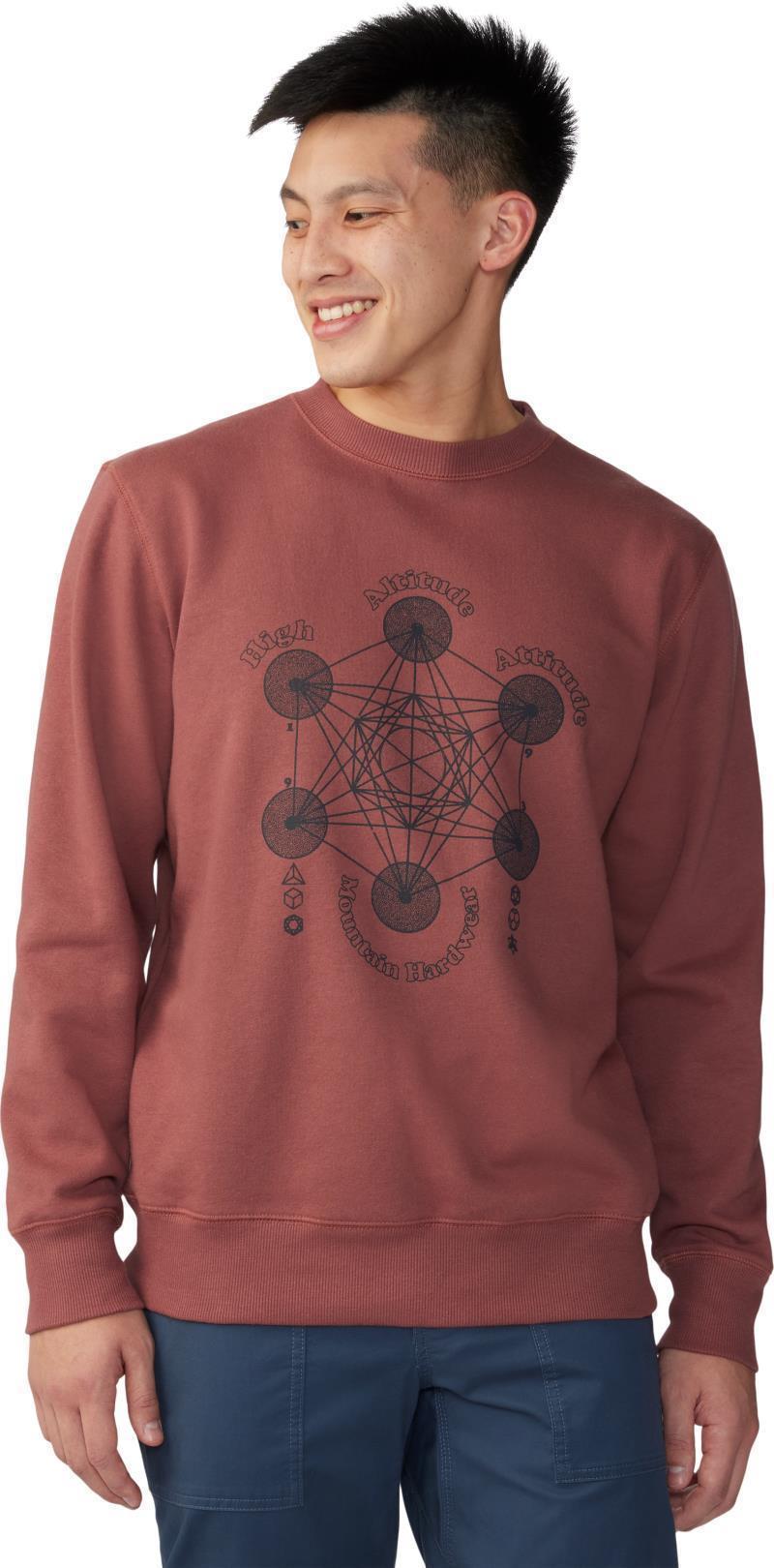 Metatrons Cube Pullover Crew - Mens - Clay Earth 2