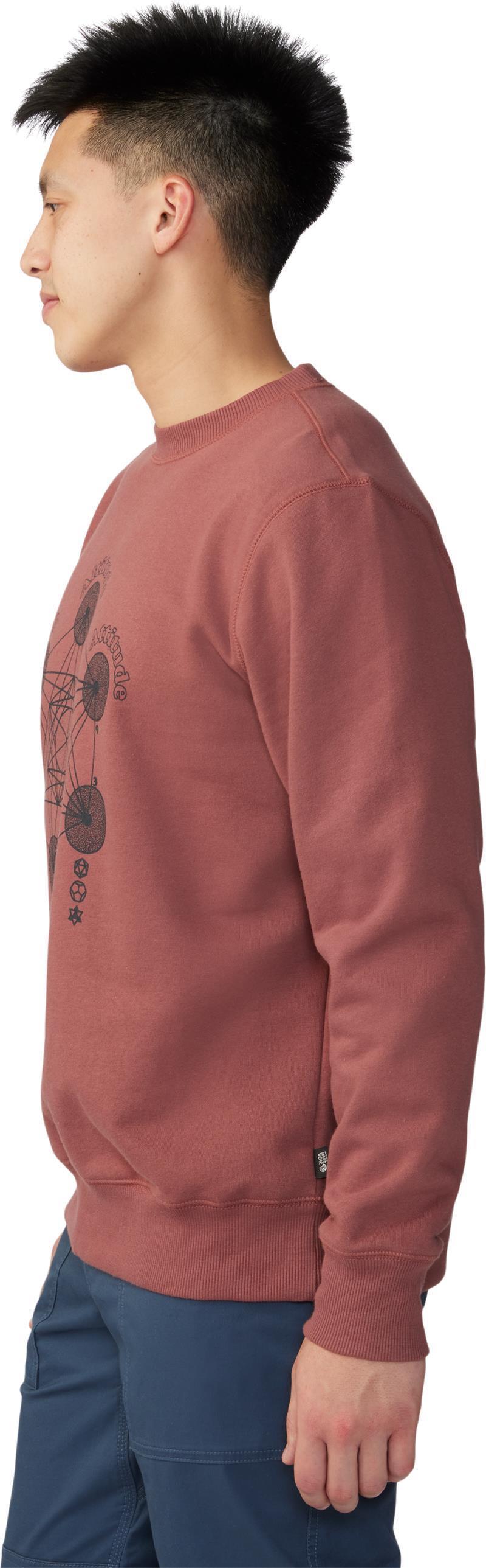 Metatrons Cube Pullover Crew - Mens - Clay Earth 3