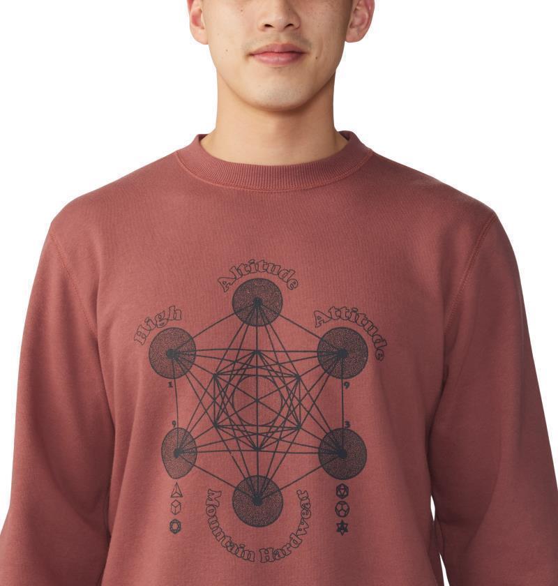 Metatrons Cube Pullover Crew - Mens - Clay Earth 5